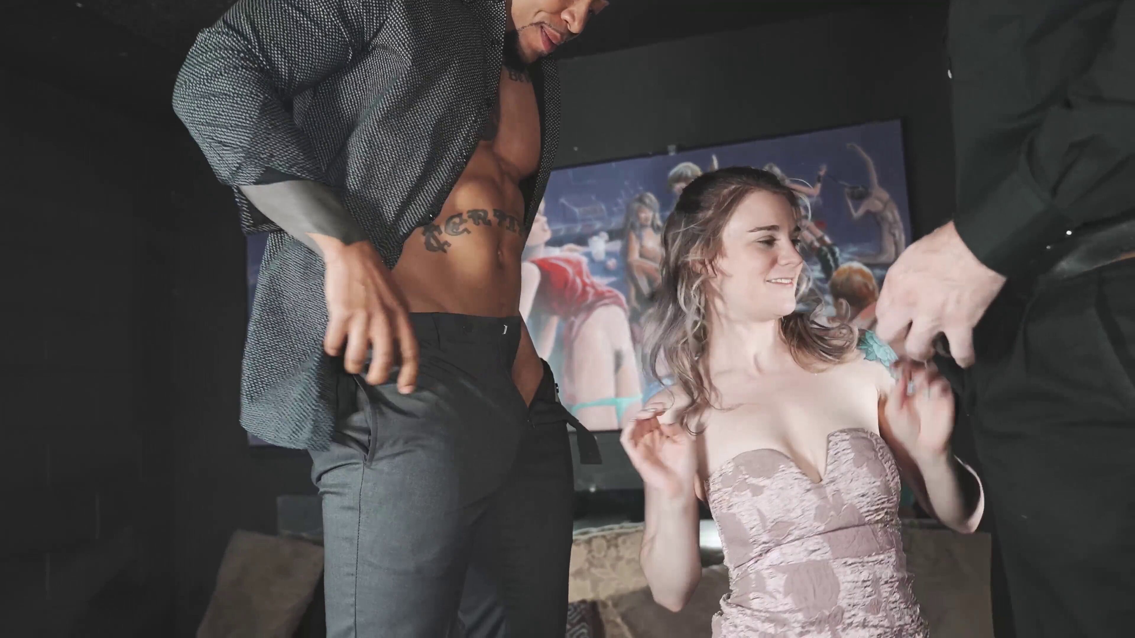 Waitress DP Gang Bang Slut